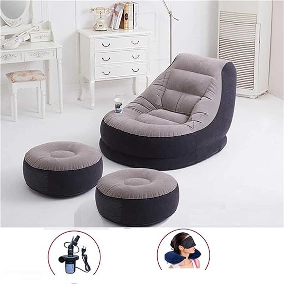 YOGISU Lazy Sofa Flocking Inflatable Lazy Sofa