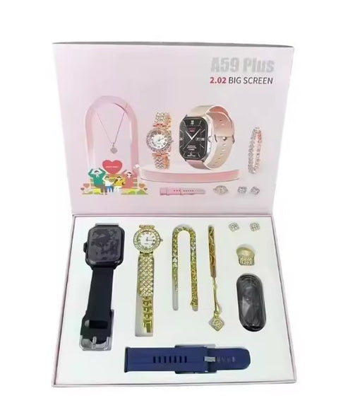 A59 Smart Watch Pack of 5 in 1 Free shipping in all UAE