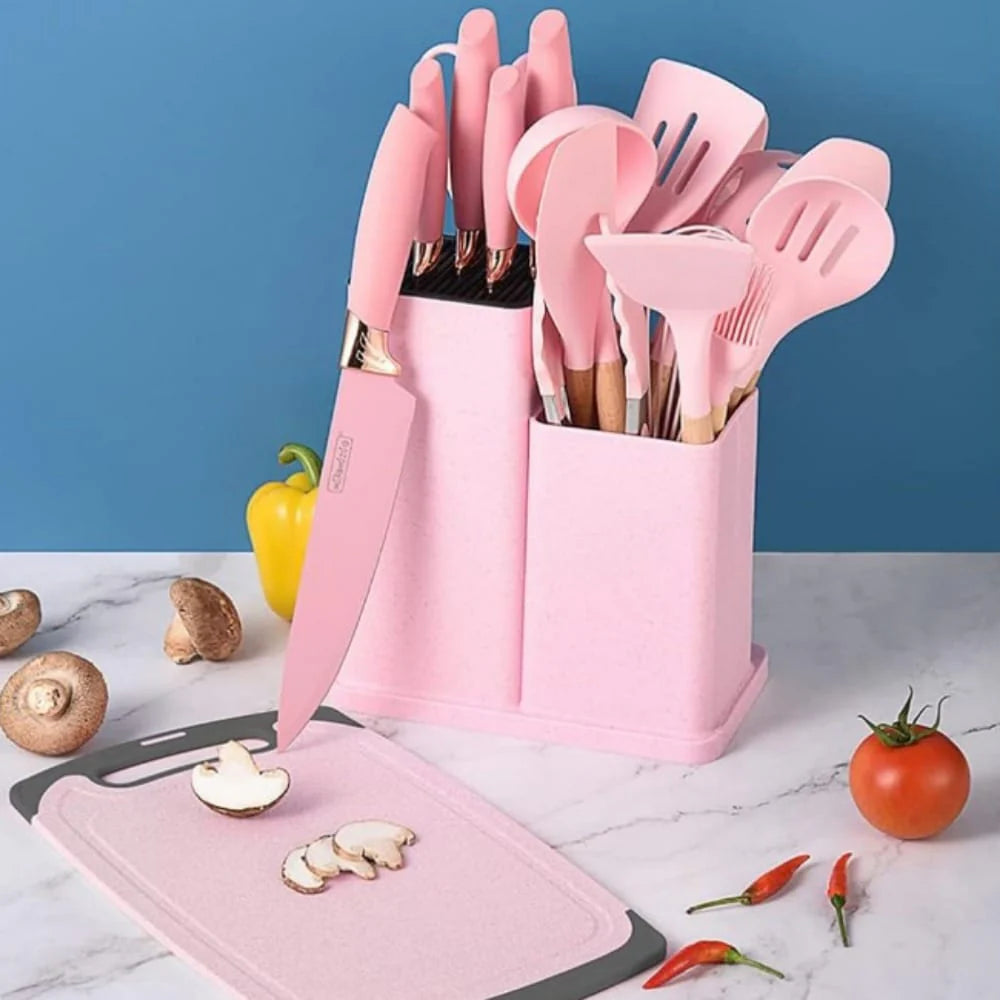 19PCS Kitchen Utensil Set Silicone Cooking Utensils Kit